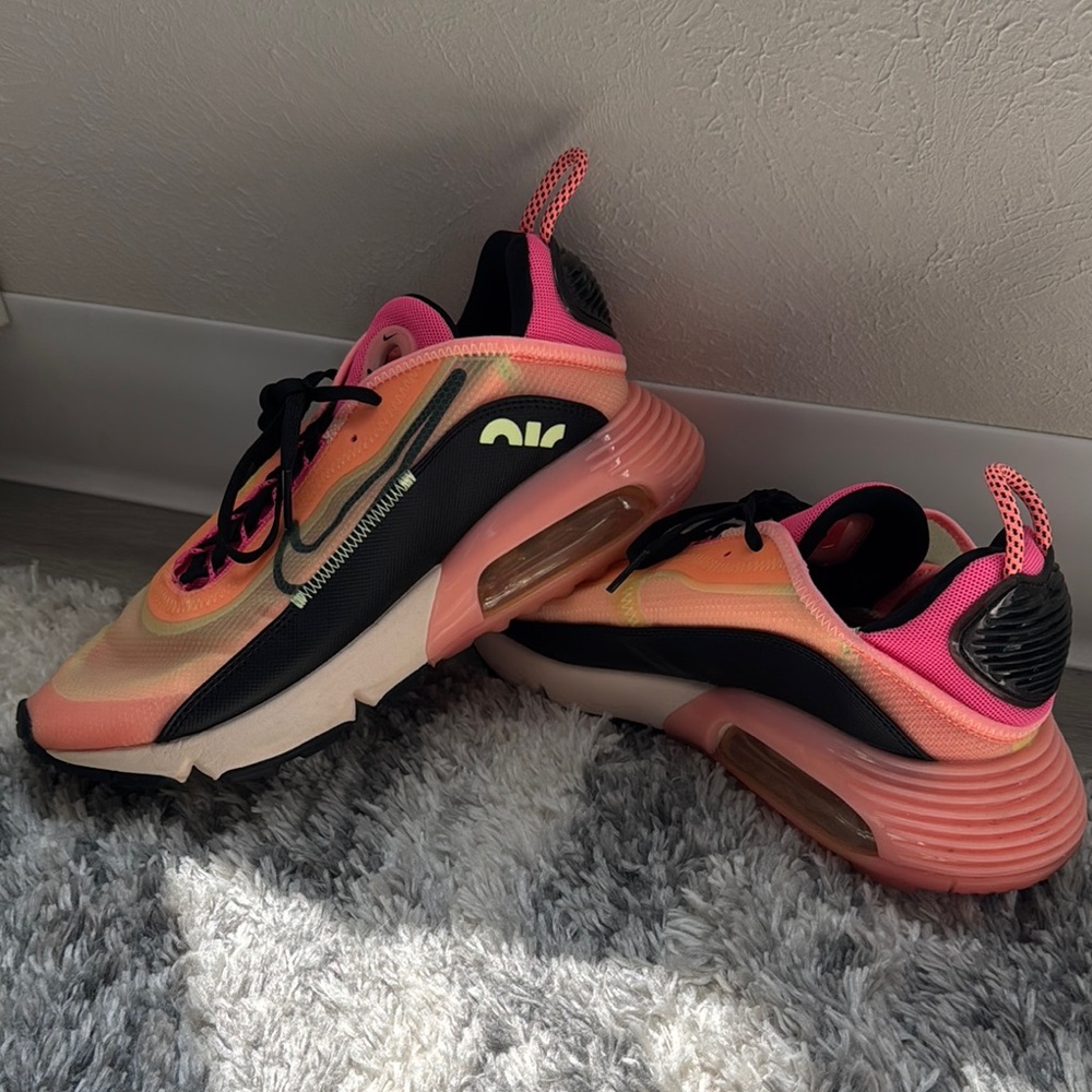 Nike Air Max Neon Pink and Black Sneakers